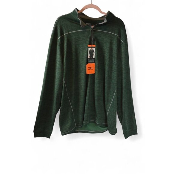 Pebble Beach Men's 1/4 Zip Dry-Luxe Performance Pullover Green Size:XXL NWT - Picture 3 of 5